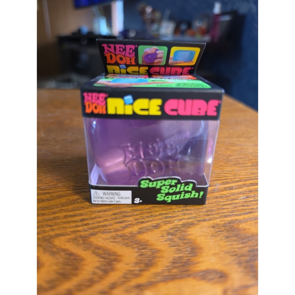 Nee Doh Nice Cube - Super Solid Squish! (Purple) - Brand New/Factory Sealed!